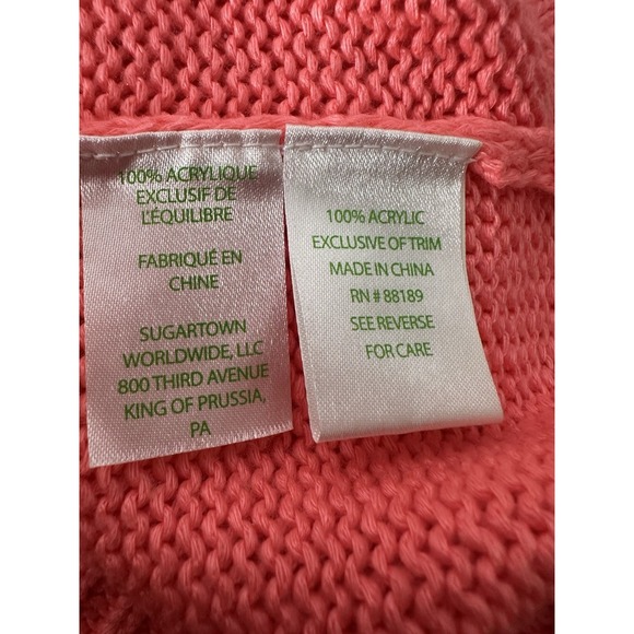 Lilly Pulitzer Cardigan Women's‎ Small Coral Knit Beach Career - Picture 4 of 8